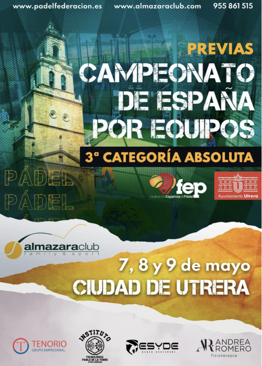 Almazara Club presenta la fase previa del Campeonato de España de pádel por equipos que tendrá lugar en sus instalaciones