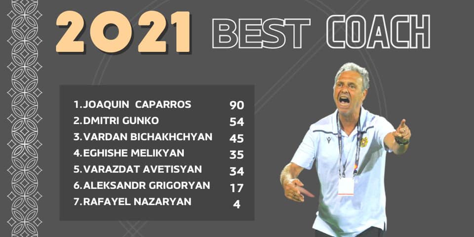 El utrerano Joaquín Caparrós es elegido como el mejor entrenador del año en Armenia