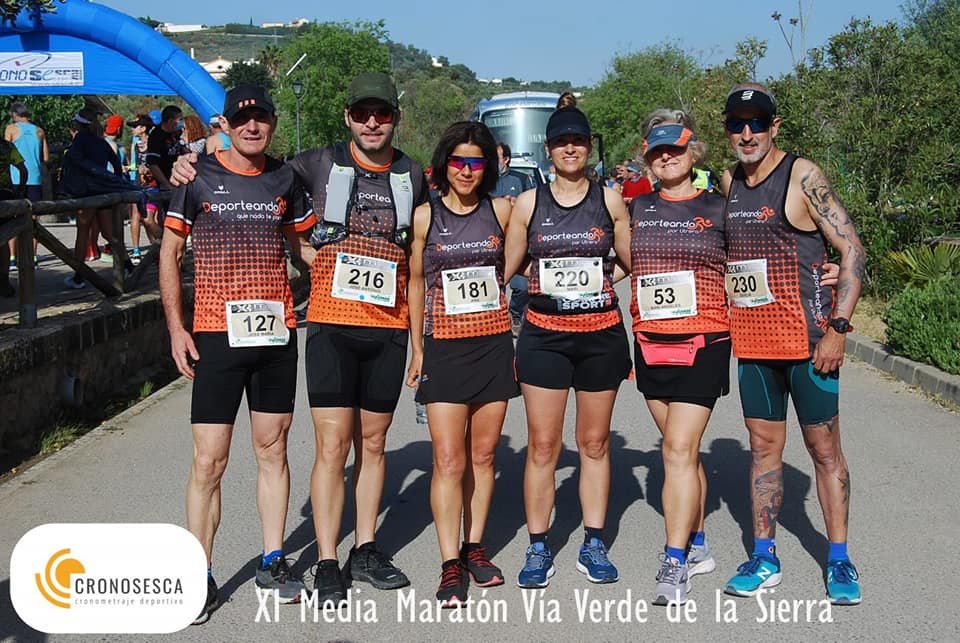 El club Deporteando por Utrera participó el 1 de mayo en la XI Media Maratón Vía Verde con muy buenos resultados