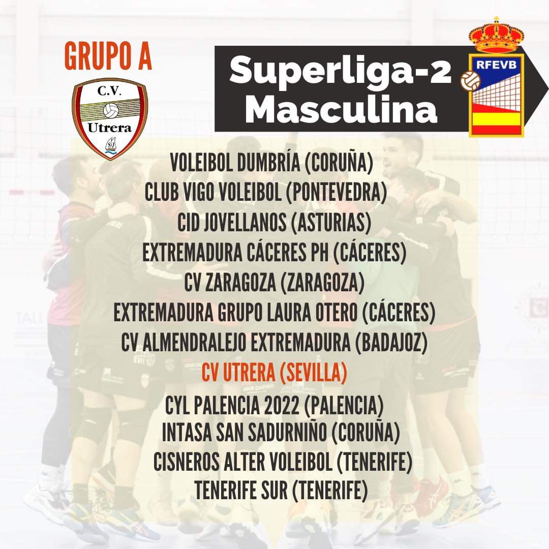 El club Voleibol Utrera ya conoce a sus rivales de la próxima temporada en Superliga-2