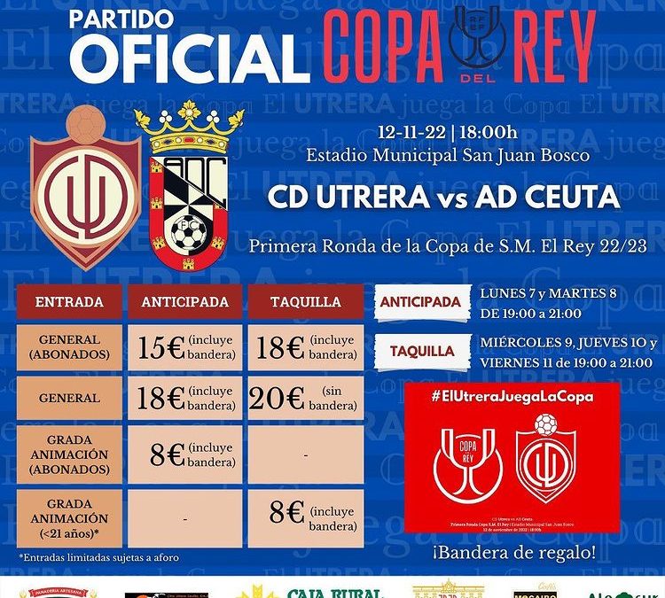 Cita histórica en el San Juan Bosco del CD Utrera y el AD Ceuta en la primera ronda de la Copa del Rey el 12 de noviembre
