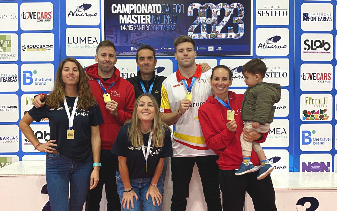 Los másters del Club Natación Utrera se traen el oro del Campeonato Gallego Open Máster de Invierno
