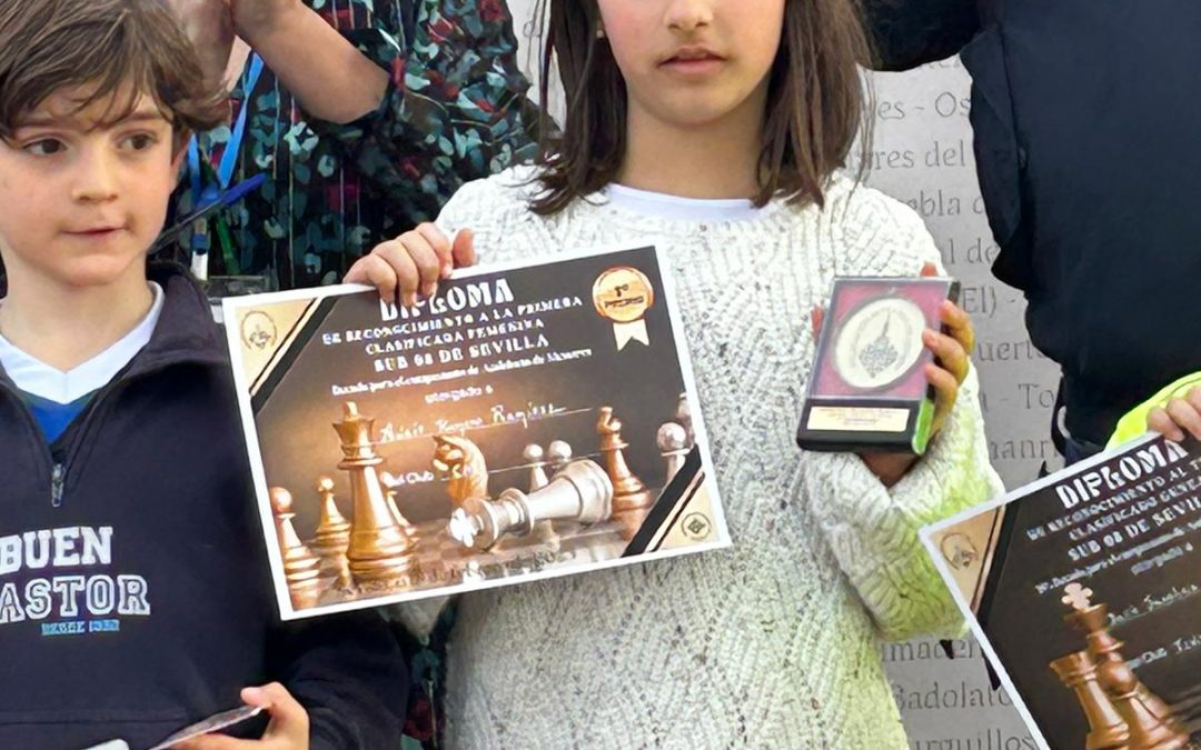 Una ajedrecista utrerana de siete años gana el provincial de Sevilla de ajedrez 2023