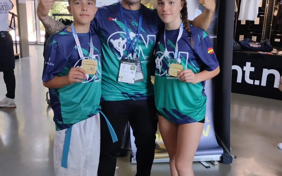 Los hermanos karatekas de Utrera, David y Alejandra, campeones mundiales en la Youth League