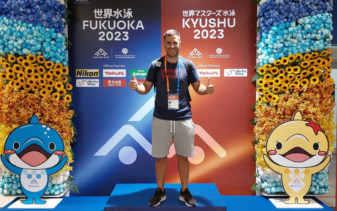 Tiburcio Mayo, nadador del CNU, participa en el Mundial Máster 2023 de Japón