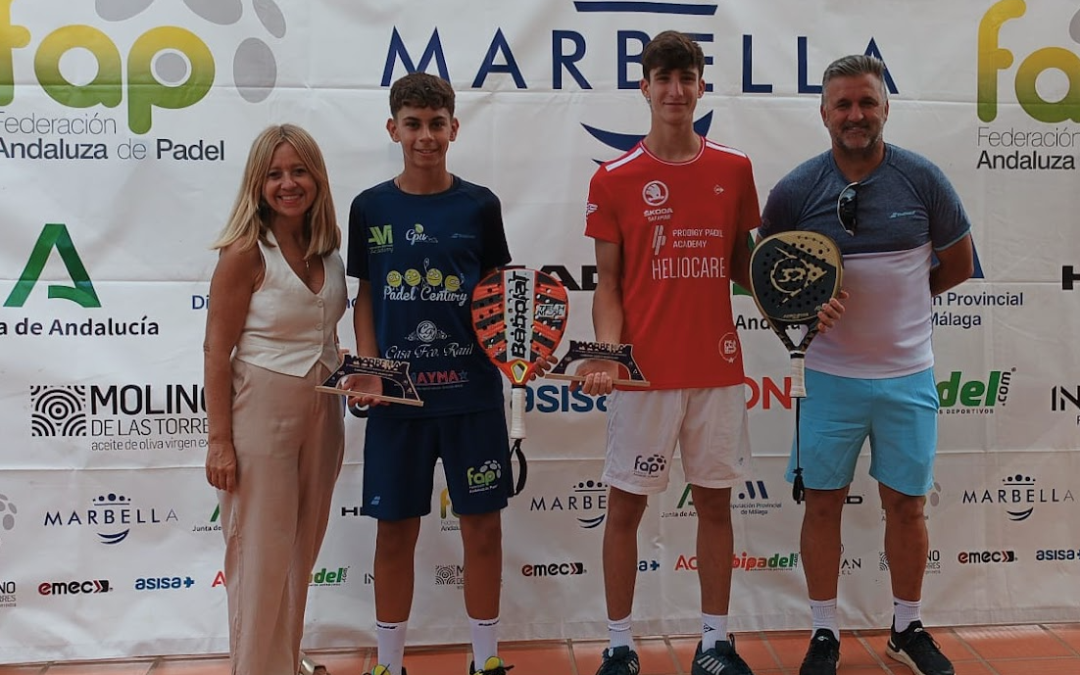 Alejandro y Antonio García triunfan en la 5ª Prueba del Circuito Andaluz de Pádel de menores en  Marbella