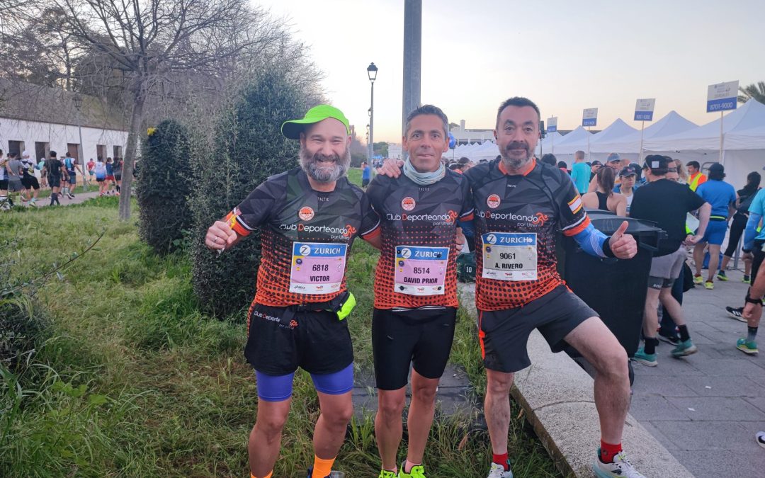 Los atletas de Deporteando por Utrera compiten en el Maratón de Sevilla y Trail de Alcolea del Río