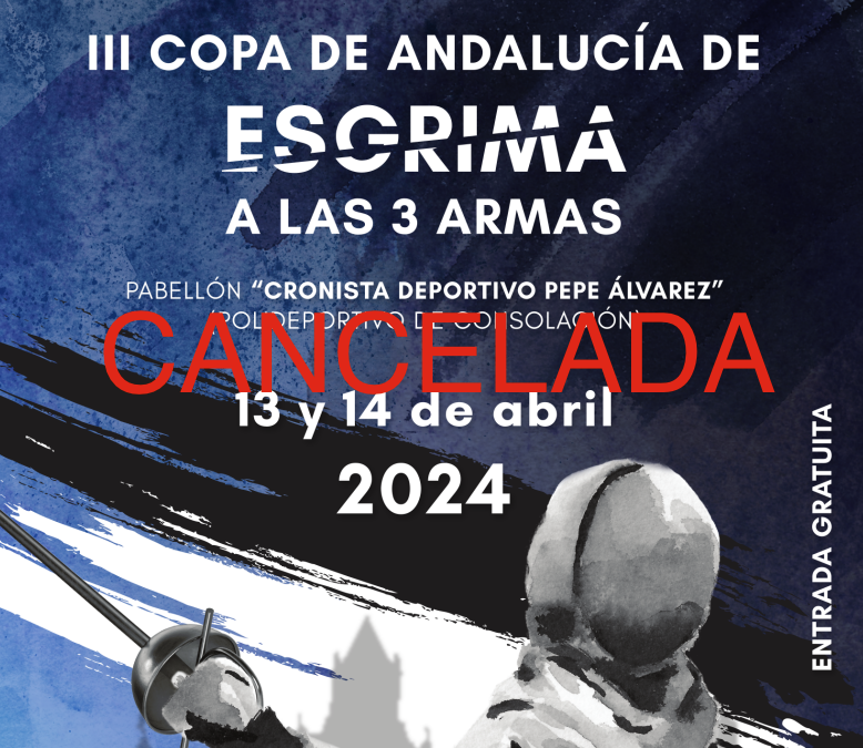 Cancelada la III Copa de Andalucía de Esgrima que Utrera acogía el 13 y 14 de abril