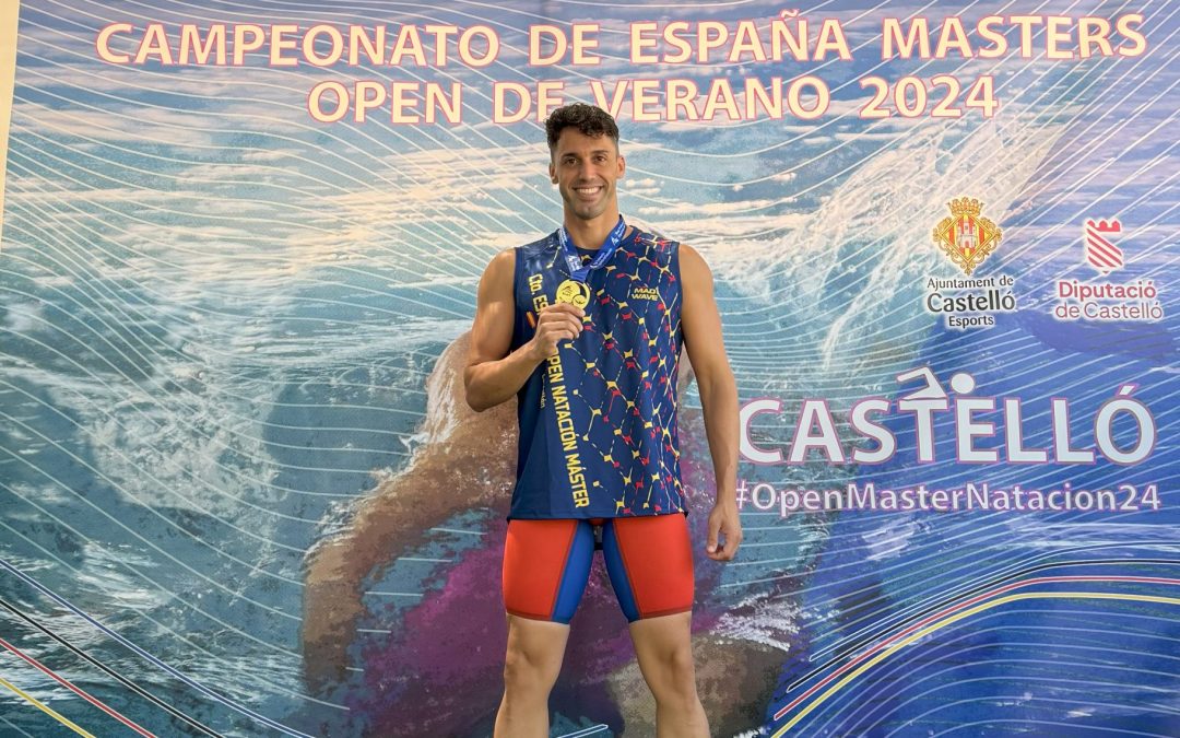 El nadador del CNU, Antonio Pedro, logra triplete de medallas en el Campeonato de España Máster en Castellón