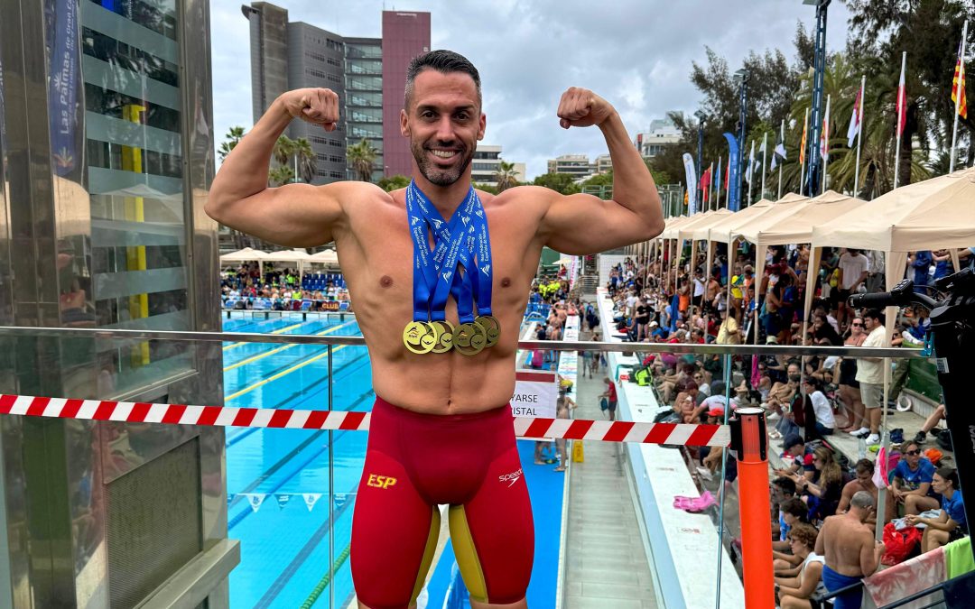 El nadador del CNU Antonio Pedro hace historia y se proclama tetracampeón de España Máster en Las Palmas