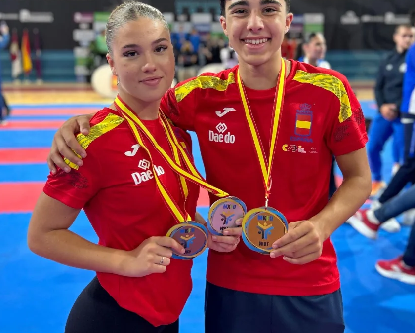 Los hermanos karatecas Alejandra y David Gómez brillan en los XXXI Juegos del Mediterráneo
