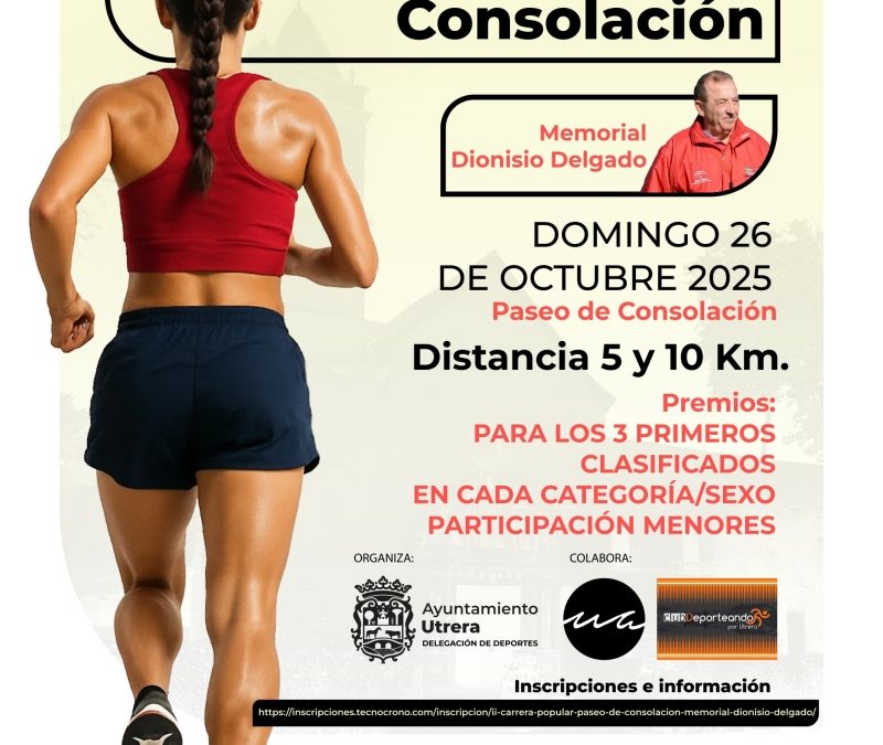 Utrera volverá a rendir homenaje a Dionisio Delgado este domingo con la II Carrera Popular Paseo de Consolación
