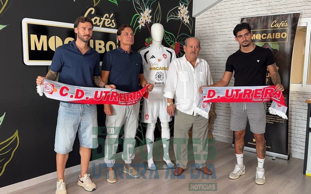El C.D Utrera presenta sus nuevas equipaciones en la sede de Cafés Mocaibo junto a sus nuevos fichajes (vídeo)